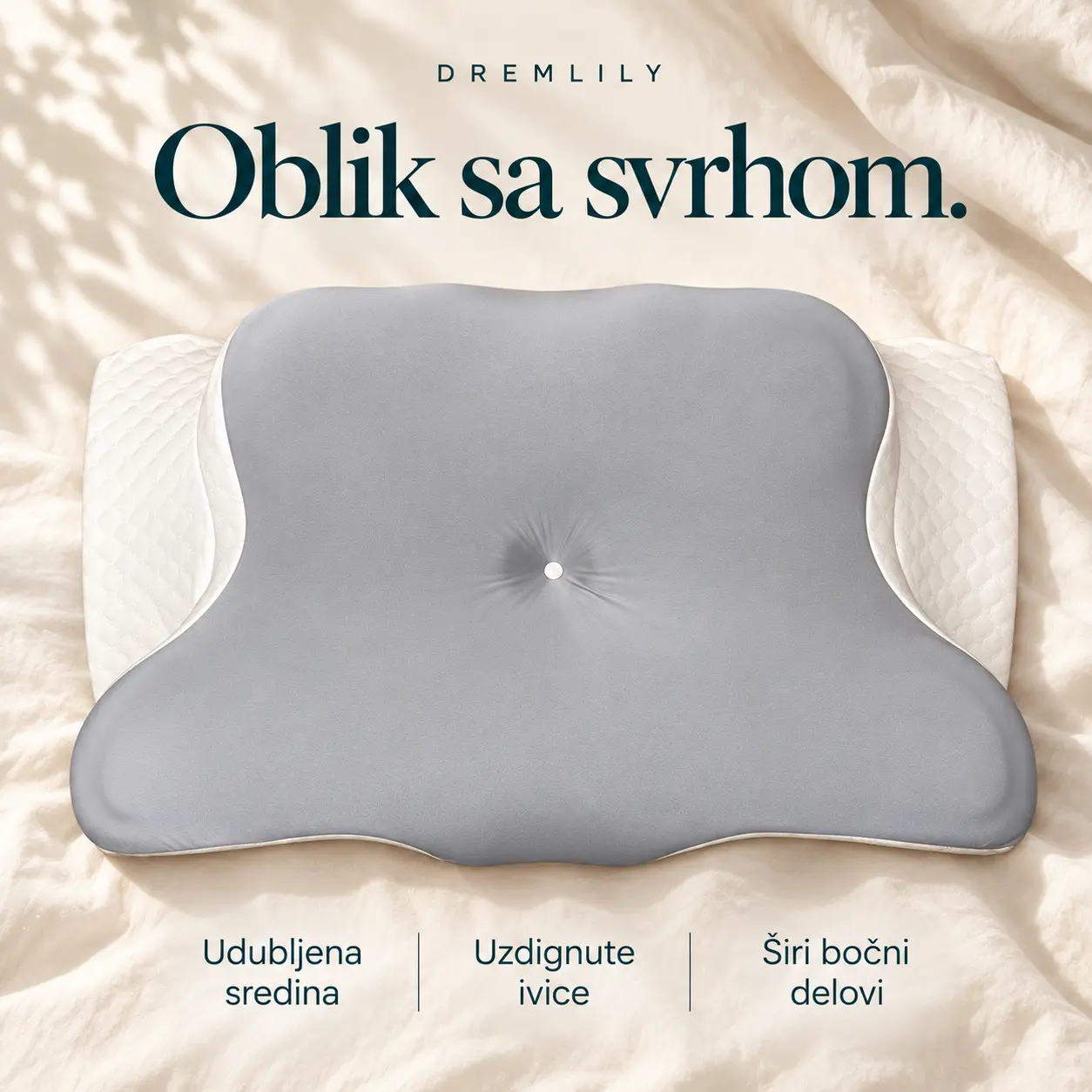 Oblik sa svrhom — udubljena sredina, uzdigute ivice i širi bočni delovi